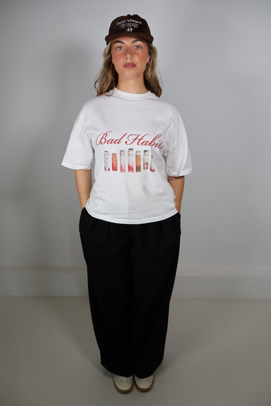 Boxy Graphic T-shirt "Bad Habits"